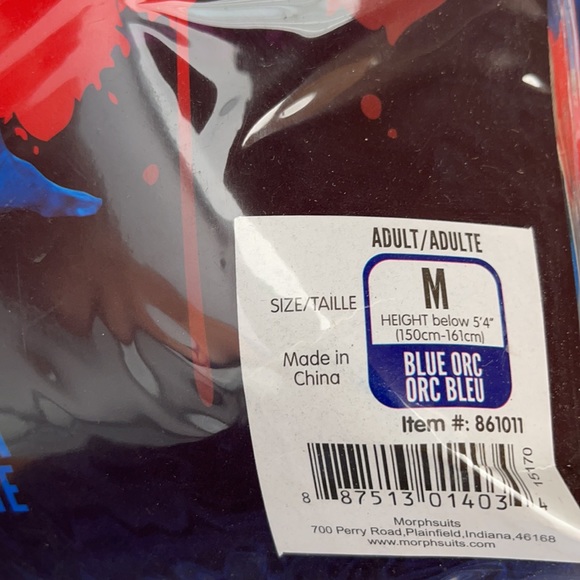 Morph Costumes: Adult Blue Orc Jaw Dropper! New! - Picture 5 of 11